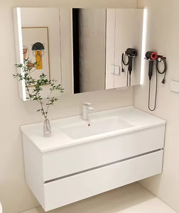 ตู้เก็บของในห้องน้ำสไตล์โมเดิร์นคุณภาพสูง LED กระจกติด<span class=keywords><strong>ผนัง</strong></span>โต๊ะเครื่องแป้งในห้องน้ำสไตล์ใหม่ราคาถูก - Product Image 2