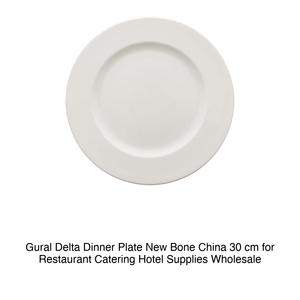 Delta <b>Bone</b> <b>China</b> Flat Plate 30 cm Gural New <b>Bone</b> <b>China</b> -6 - Product Image 2