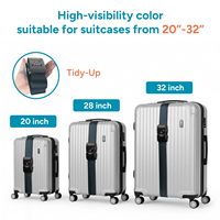 Sangle de bagage TSA réglable en nylon durable avec cadenas