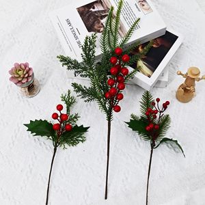 Christmas Berry Pine &amp; Cedar Branches Pine <strong>Cones</strong> Artificial Plastic <strong>Foam</strong> Tabletop Decor Scene Setup - Product Image 2