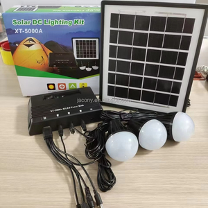 4W 5V pannello solare esterno portatile 3 lampadine luce di emergenza esterna Kit sistema lanterna da campeggio solare - Product Image 2