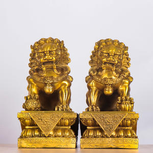2025 personnalisable Foo chiens gardien Lion Statues cuivre Pixiu Figurine laiton FU chien pékin culturel <span class=keywords><strong>Statue</strong></span> pour la décoration intérieure - Product Image 5