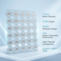 Circuit imprimé en aluminium LED à dissipation thermique simple face 1,2 mm 25 µm cuivre OSP pour l'éclairage