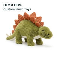 Fabricant OEM CE EN71 CPCP, jouet en peluche dinosaure personnalisé avec rembourrage en coton PP doux, options de taille personnalisées pour un usage unisexe