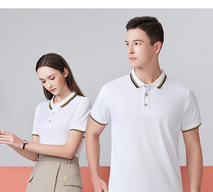 Chemise de golf respirante, anti-humidité, séchage rapide, manches courtes, coupe classique, décontractée, 100% polyester, tricotée, imprimée, performante - Product Image 3
