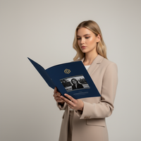 Service d'impression de brochures professionnelles à faible coût, avec reliure à cheval, pelliculage et impression couleur intégrale (OEM)
