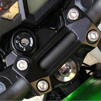 Penutup Klem Atas Pengangkat Stang Aluminium CNC Kustom, Aksesoris Motor untuk Kawasaki Z250 Z300 Z800