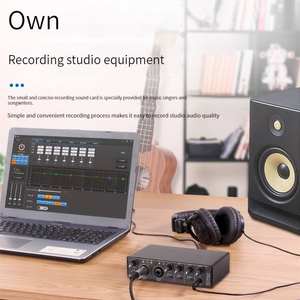 อินเทอร์เฟซเสียง MD22โปรพร้อมลูปแบคและตัดเสียงรบกวนสำหรับพอดคาสต์สตรีมมิ่งสดบนโทรศัพท์ <span class=keywords><strong>Mac</strong></span> - Product Image 4