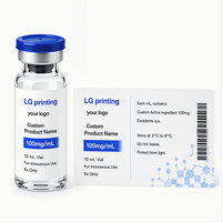 Étiquette personnalisée pour flacon pharmaceutique, étiquette adhésive pour petit flacon, emballage de produits pharmaceutiques avec impression durable et imperméable