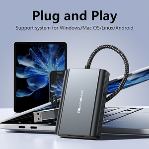 OEM アルミニウム製 ポータブル 10Gbps USB <span class=keywords><strong>3.2</strong></span> Gen <span class=keywords><strong>2</strong></span> USB3.<span class=keywords><strong>2</strong></span> Gen2 CFexpress Type A Type-A メモリカードリーダーアダプターハブ - Product Image 6