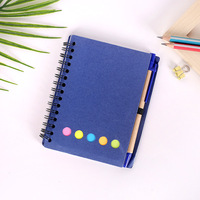 Mini bloc-notes de notes avec logo personnalisé et couverture en papier kraft avec stylo