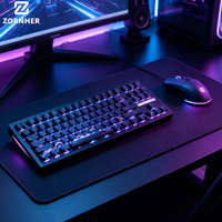 Teclado Mecánico Zornher ZH870 con Retroiluminación RGB Meteor, Inalámbrico de 2.4GHz, Tipo-C, Intercambiable en Caliente y Programable