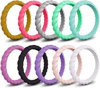 Bague de mariage en silicone de haute qualité LYFLUCKY, couleur personnalisée