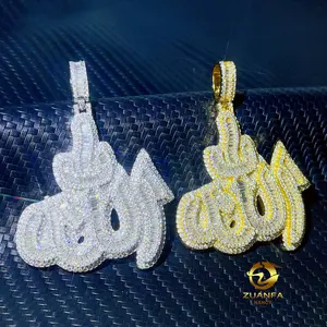 fashion Hip Hop Jewelry VVS moissanite pendant mens necklace Pass Diamond Tester Iced Out Anchor Pendants