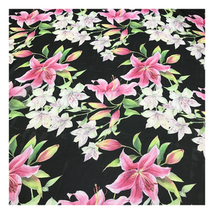 Lo sbocco di fabbrica 100% poliestere giglio modello 100D Chiffon stampa digitale personalizzato Chiffon tessuto per gli indumenti - Product Image 6