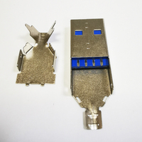 DIY USB 3.0 Male Connector USB Jack Soldering Type Line Tail Socket 3 in 1 High Speed USB 3.0 Jack Male Charging Socket