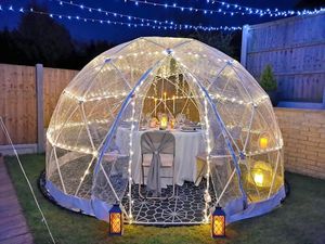 Cúpula de jardim ao ar livre, barraca de cúpula de PVC com cúpula de bolhas, barraca de bolhas de jardim com efeito de inverno à prova de intempéries, gazebos, casa de jardim para quintal - Product Image 4