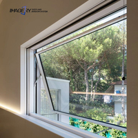 Fenêtre auvent design moderne Fenêtres en aluminium à triple vitrage Rideaux à persiennes Moustiquaire en acier inoxydable Insonorisation