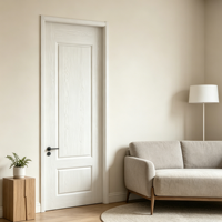 Porte intérieure en aluminium et bois pour hôtel économique, projet de villa, porte battante insonorisée écologique en aluminium, porte à grain de bois pour maison