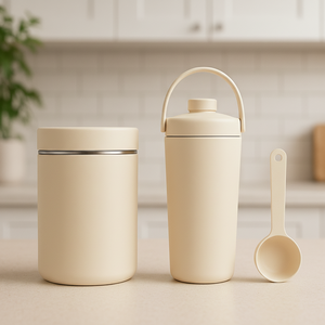 Pot de stockage de poudre en acier inoxydable complet de 36 oz, 48 oz, 70 oz, boîte métallique hermétique, anti-fuite, écologique, récipient alimentaire pour protéines - Product Image 5