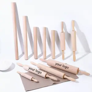 Wooden French Rolling Pin Bread Making Tools and Supplies Small Dough Roller for Pasta, Cookies, Pie, Pizza