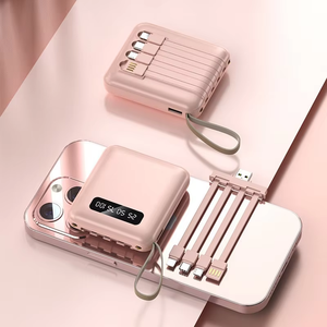 Batería Externa Personalizada al por Mayor de 10000mAh, Compacta y <span class=keywords><strong>Mini</strong></span>, Carga Rápida de 2A, Entrada Tipo-C, 10W, Cable Integrado, ABS - Product Image 2