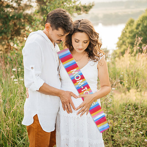 Mommy to be Party tracolla fascia in raso - Product Image 1