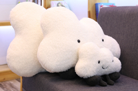 Ensemble de coussins en peluche nuage, trois tailles, avec jambes tombantes et visage mignon, personnalisable OEM ODM, vente en gros en vrac