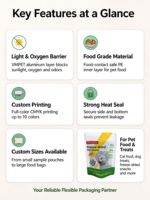 Sachet Doypack Personnalisé Imprimé par Gravure Refermable avec Fenêtre et Trou de Suspension pour Friandises pour Animaux, Friandises à Mâcher Dentaires pour Chiens, Étanche à l'Humidité, Qualité Alimentaire