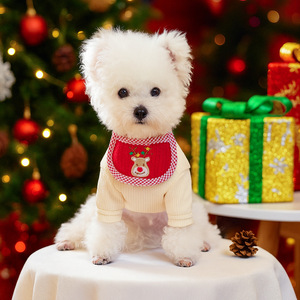 Pet bibs, triangular bibs, small dog bibs, <b>neck</b> <b>warmers</b>, fashionable, romantic, cute accessories, Christmas bibs - Product Image 1
