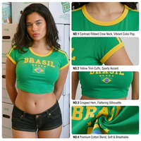 T-shirt basique à manches courtes raglan, imprimé à l'écran personnalisé OEM, t-shirt court, t-shirt pour femmes, t-shirt basique Y2K pour femmes