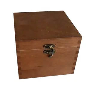 नई डिजाइन कस्टम विंटेज सामंजस्य स्थापित ठोस लकड़ी घड़ी बॉक्स