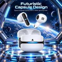 Nouveautés Écouteurs sans fil TWS semi intra-auriculaires pour gamers avec réduction de bruit, basses profondes, étanchéité IPX5 et indicateur LED