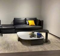 Nouvelle table basse populaire 2026 en forme de C, avec base en acier inoxydable, pour l'Italie
