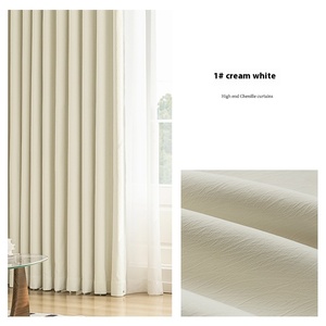 Original queso Cachemira chenilla Jacquard tejido lujo moderno cortinas opacas para casa sala de estar dormitorio - Product Image 6