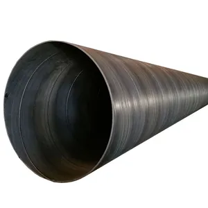 고품질 12m 대구경 건설 파이프 라인 중공 섹션 튜브 SSAW 나선형 강관 블랙 카본 라운드 강관