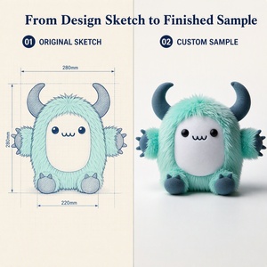 Hochwertiges Bessie Monster Plüschtier OEM Superweicher Stoff PP Baumwolle Gefülltes Stickerei-Spielzeug Kinder-Komfortspielzeug für Geschenkeläden - Product Image 1