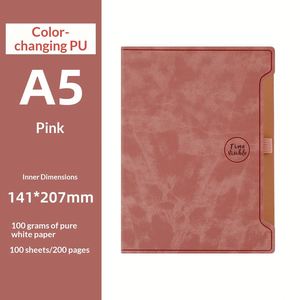 Carnet de notes professionnel haut de gamme en cuir PU A5/B5/A6 avec porte-stylo, reliure cousue, 100 feuilles, couleur personnalisable pour le bureau/l'école - Product Image 3