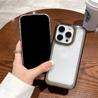Coque de téléphone transparente antichoc en acrylique rigide pour iPhone 18 17 16 15 Pro 13 12 11 Pro Max XR 7 8 Plus, avec pare-chocs en TPU