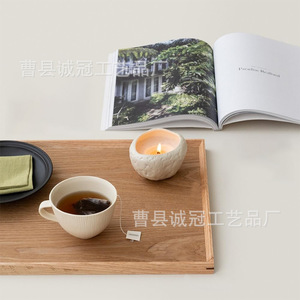Plateau rectangulaire en bois Cheng Guan, plateau de service en bambou pour fruits, pain, petit-déjeuner, café, usage en café. - Product Image 5