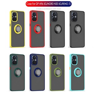 Funda de teléfono translúcida con soporte de anillo para cámara, carcasa mate de PC TPU para OPPO Reno7 Z Reno8 Z A96 Nord N20 5G - Product Image 2