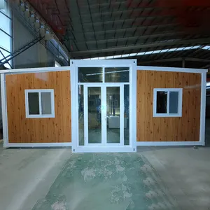 Lüks 40ft genişletilebilir sandviç Panel konteyner ev prefabrik ev 3 yatak odaları Model ev