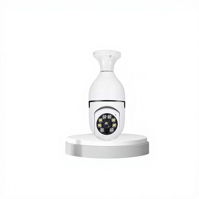 360 Bulb Surveillance Camera Home-use Plug-and-play Portable 1080p Full-color Night Vision Indoor Security Camera Memory Card