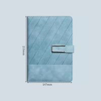 Carnets promotionnels personnalisables en sergé avec boucle en U, à couverture plate, minimalistes, écologiques, en tissu, coffret cadeau personnel en cuir