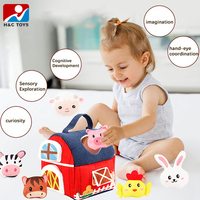 Peluche maison boîte aveugle jouets doux jeu sensoriel ensemble de mini animaux en peluche enfants jouets sensoriels éducatifs précoces