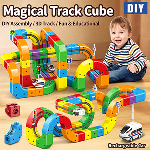 Ensemble de blocs de construction de <span class=keywords><strong>train</strong></span> <span class=keywords><strong>électrique</strong></span> le plus vendu - <span class=keywords><strong>Jouet</strong></span> éducatif en plastique à monter soi-même pour enfants, style <span class=keywords><strong>jouet</strong></span> à encastrer, échelle 1:5 - Product Image 6