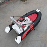 Bateau semi-rigide de luxe 2025 RIB390C en PVC et caoutchouc, avec moteur hors-bord, ensemble complet pour la pêche, durable, en fibre de verre et Hypalon