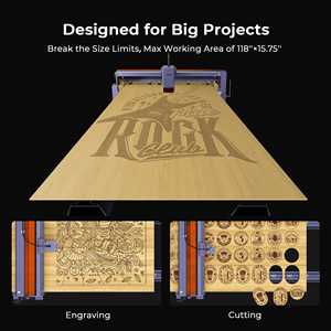 Grabador y cortador láser transportador <span class=keywords><strong>Ortur</strong></span> F10 10W/20W/<span class=keywords><strong>40W</strong></span>, equipo láser de alta precisión, admite grabado y corte a larga escala - Product Image 3