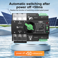 TOMZN Rail DIN pour PV 3 Phases 2P 3P 4P 63A 100A 125A 230V Commutateur de Transfert Automatique à Double Alimentation Électrique Ininterrompue