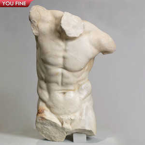 Statue de torse en <span class=keywords><strong>marbre</strong></span> <span class=keywords><strong>romain</strong></span> classique Sculpture de <span class=keywords><strong>buste</strong></span> nu - Product Image 4